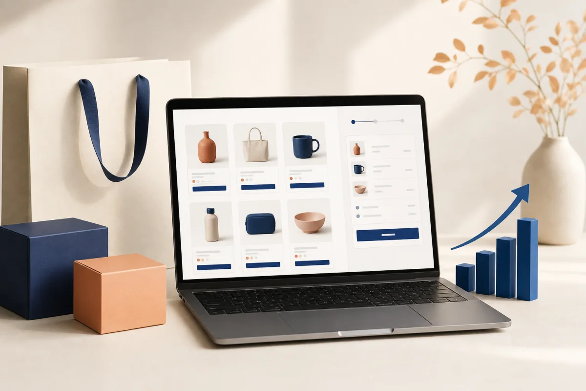 ECサイトの商品一覧と購入導線を改善するイメージ