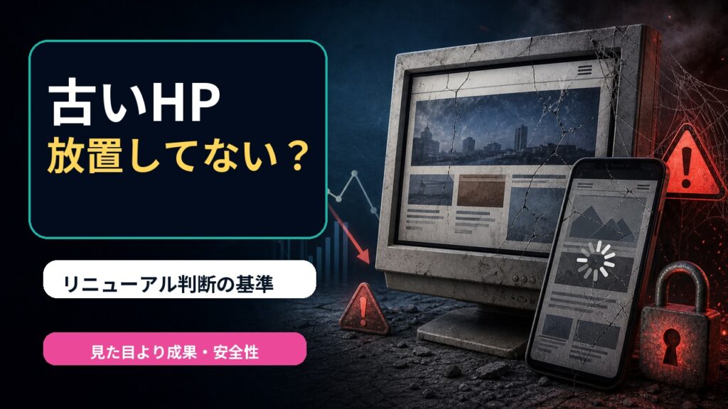 古いホームページをリニューアルすべきタイミング のアイキャッチ画像
