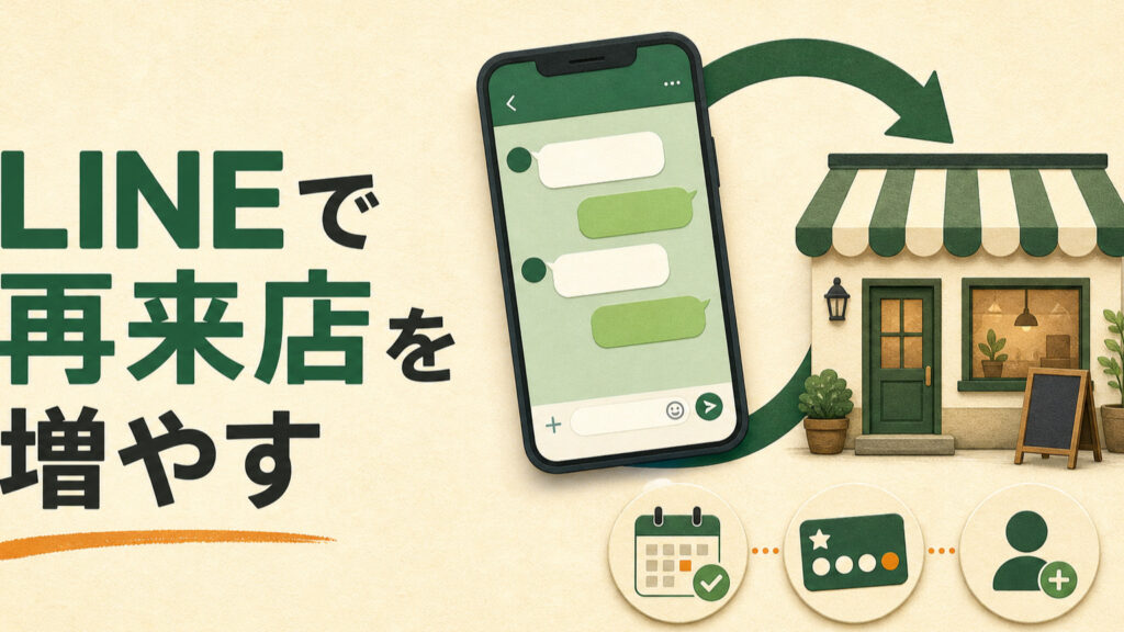 LINE公式アカウントでリピート客を増やす|小さなお店の運用術 のアイキャッチ画像