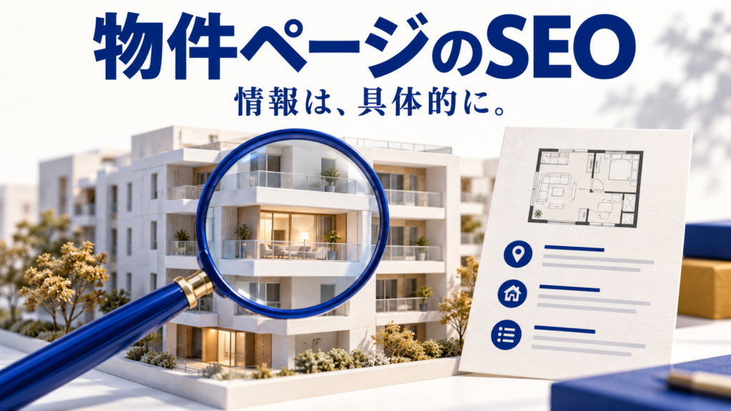 不動産サイトの物件ページSEO|選ばれる物件情報の書き方 のアイキャッチ画像